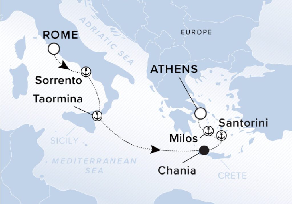 鷹飛國際旅行社 Infinity Tour | 地中海 | 羅馬/雅典 ROME (CIVITAVECCHIA) / ATHENS (PIRAEUS)